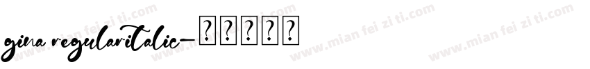gina regularitalic字体转换